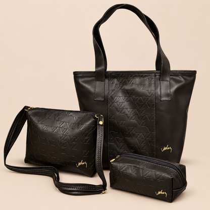 TRÍO VLZ MUJER | BOLSO GRANDE, BOLSO CRUZADO Y COSMETIQUERA | 76% OFF